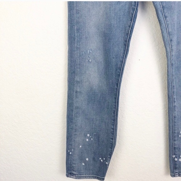 Anthro | Pilcro Light Wash Paint Splatter Jeans 27 - Picture 2 of 8